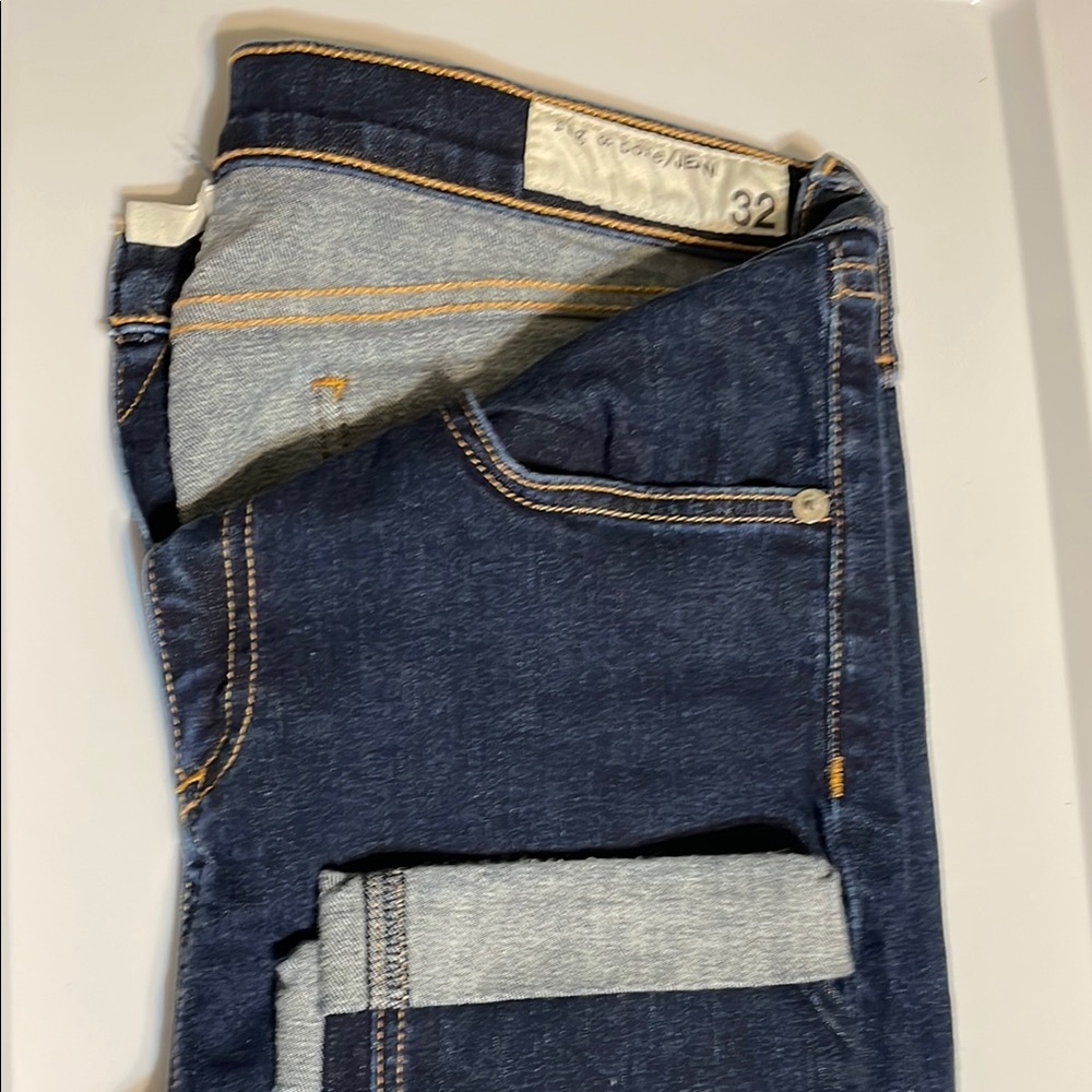 🏈SUPERBOWL SPECIAL $20 EUC Rag and Bone women Blue Jeans Size 32 Justine Skinny